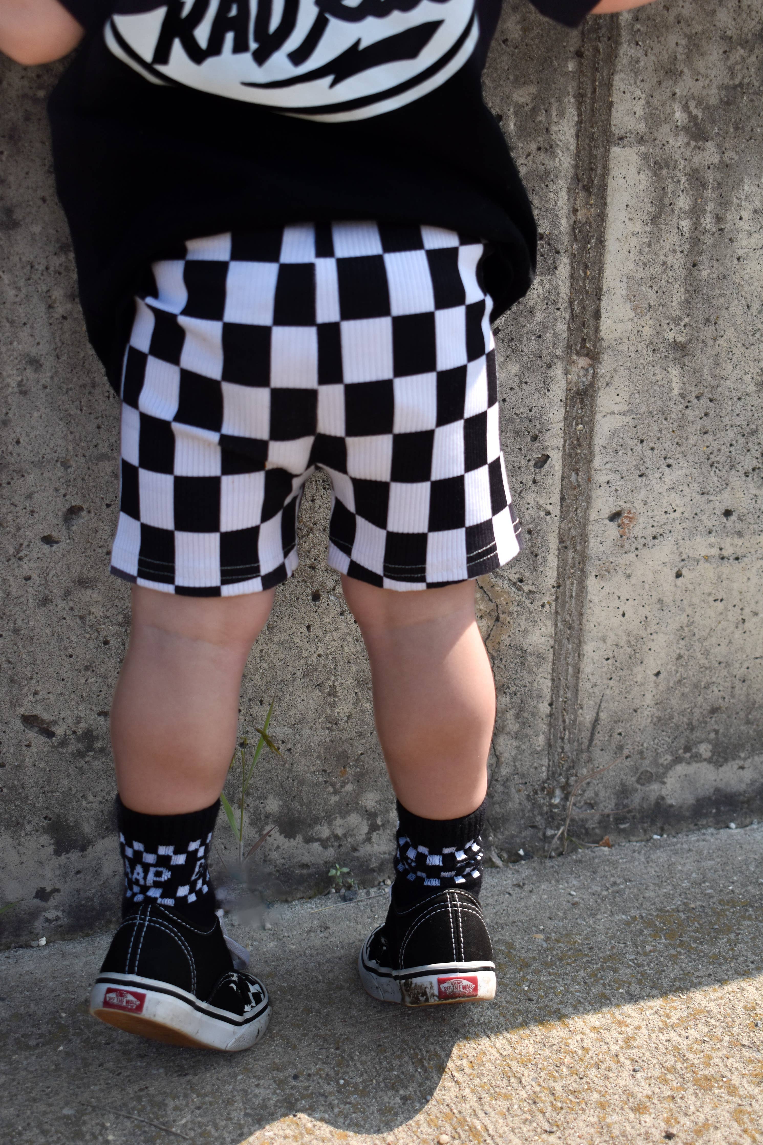 Checkered bikers