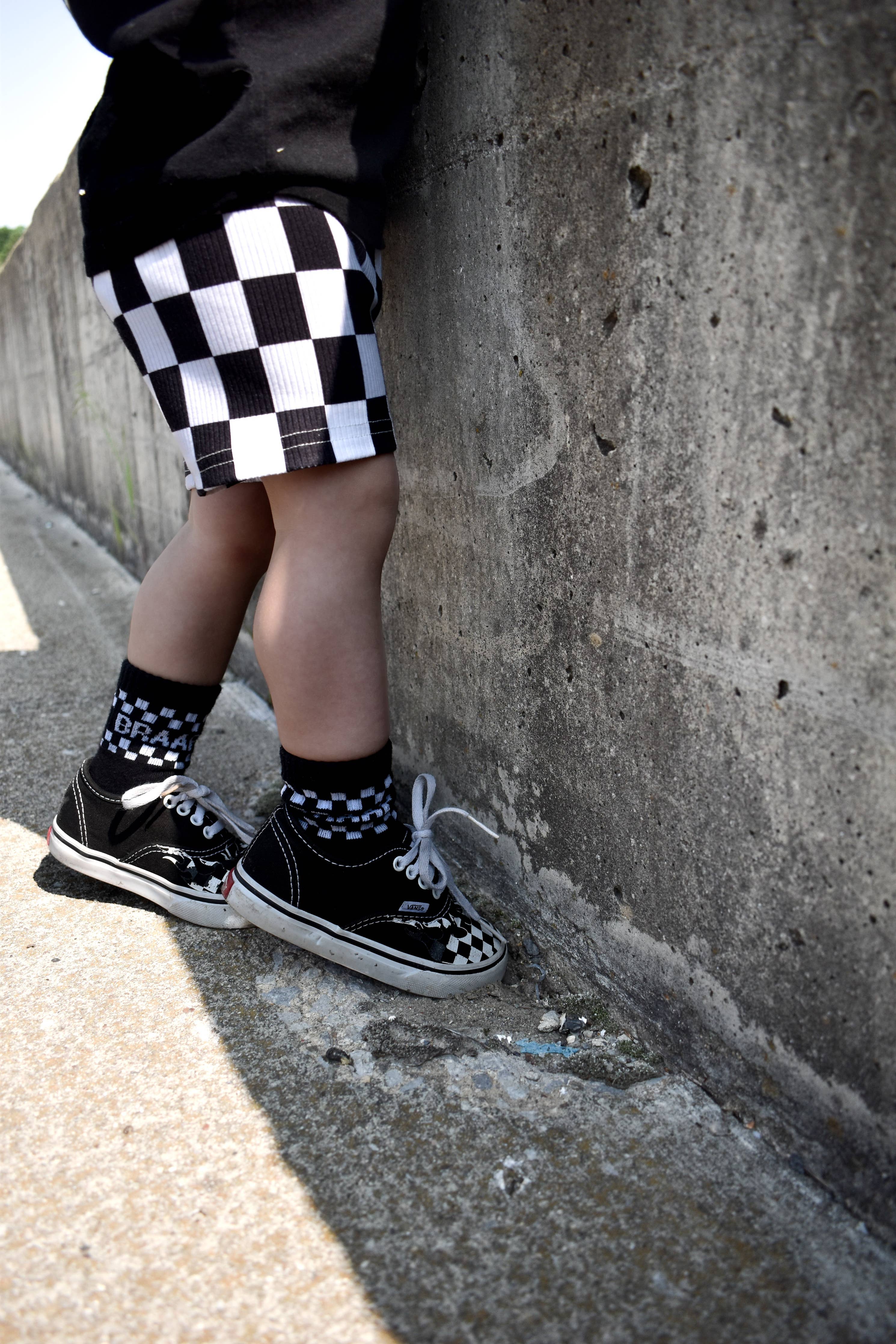 Checkered bikers