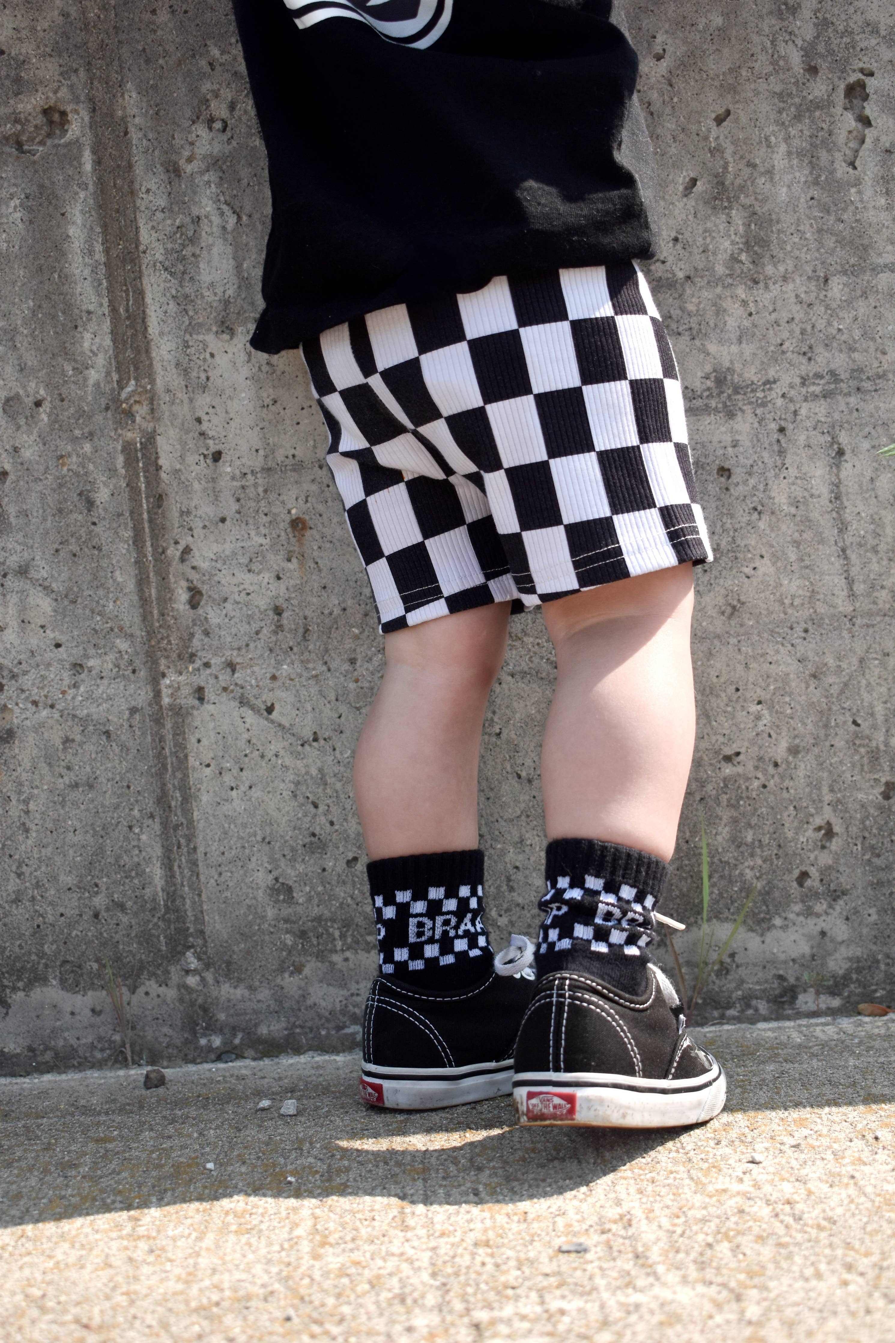 Checkered bikers